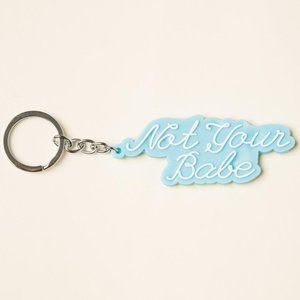 Brandy Melville Not Your Babe Keychain Blue